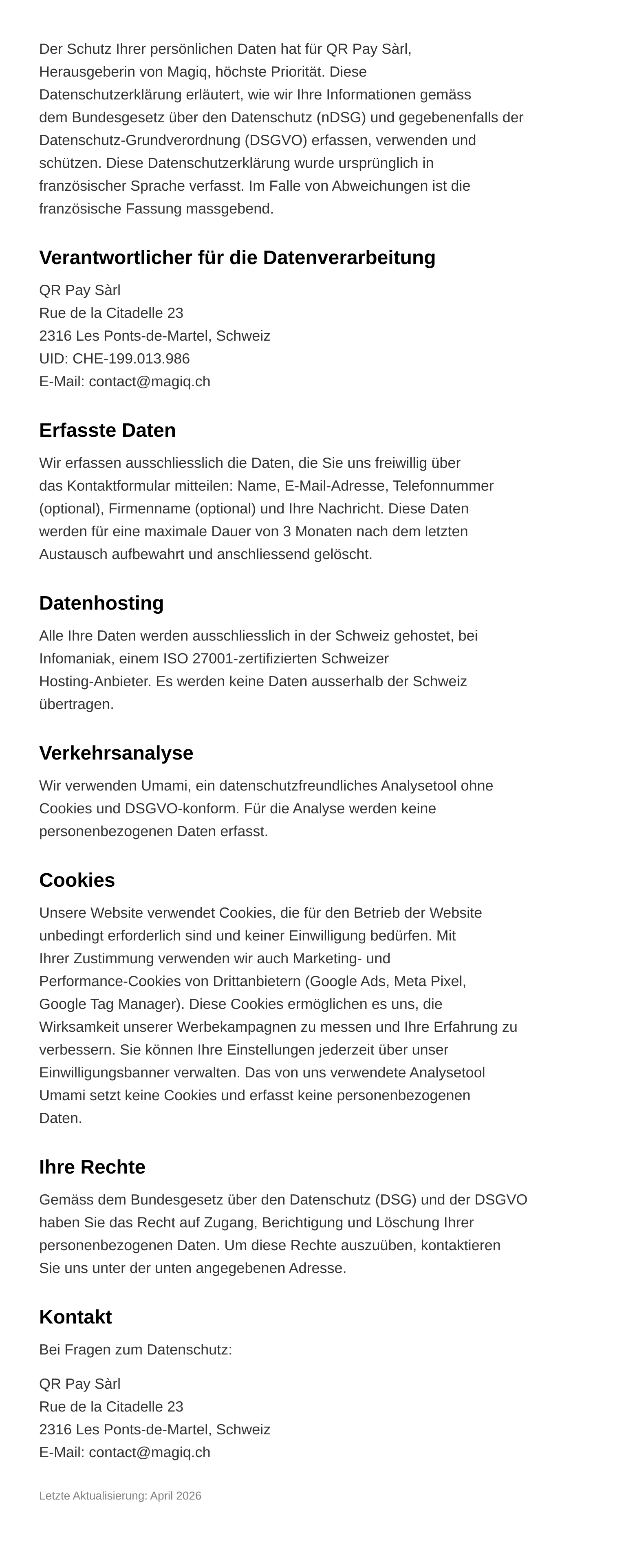 Datenschutzerklärung